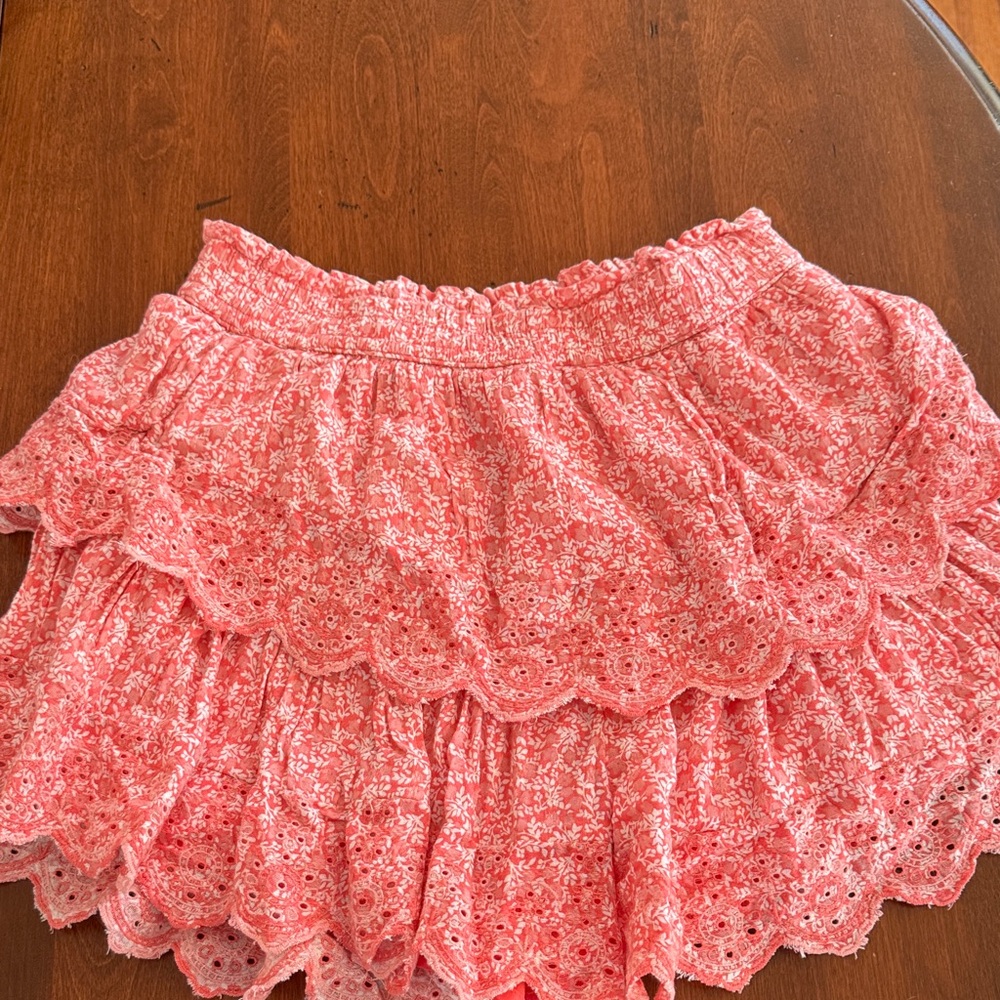 American Eagle Outfitters Coral Lace Mini Skirt